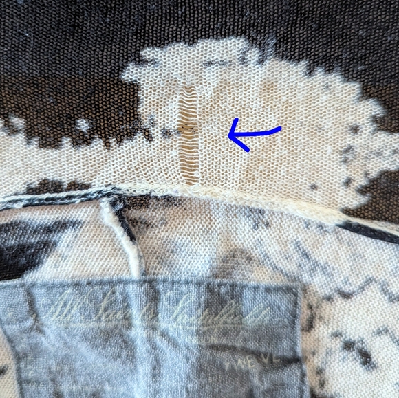 Allsaints Ara Ikat Black Cream Sweater Jumper Abstract Oversized Sharkbite VTG 8 - Picture 10 of 12